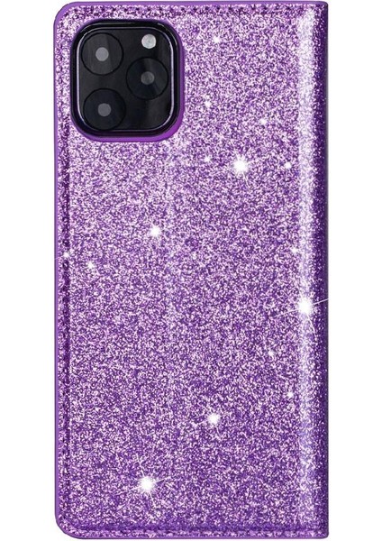 IPhone 12 Için Glitter Flip Case Pro Max Kart Tutucu Pu Deri Manyetik (Yurt Dışından)