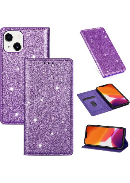 IPhone 13MINI Için Glitter Flip Case/iphone 12 Mini Pu Deri Flip Case (Yurt Dışından)