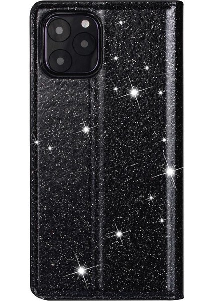 IPhone 12 Için Glitter Flip Case Pro Max Kart Tutucu Pu Deri Manyetik (Yurt Dışından)