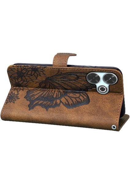 Poco M6 4g Için Flip Case Deri Cüzdan Kickstand Koruyucu Büyük (Yurt Dışından)