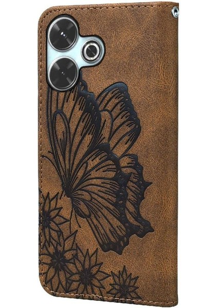 Poco M6 4g Için Flip Case Deri Cüzdan Kickstand Koruyucu Büyük (Yurt Dışından)