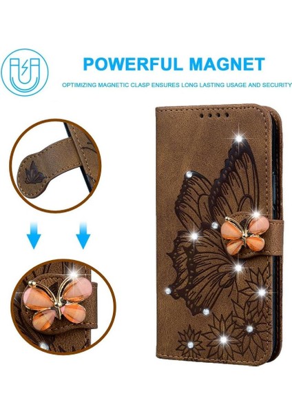Poco M6 4g Için Flip Case Deri Cüzdan Kickstand Koruyucu Büyük (Yurt Dışından)
