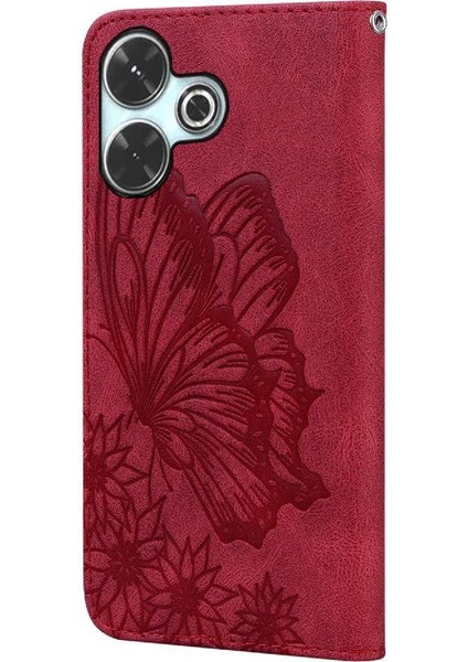 Poco M6 4g Için Flip Case Deri Cüzdan Kickstand Koruyucu Büyük (Yurt Dışından)