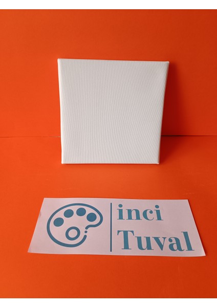 20 x 20 cm Tuval Profesyonel %100 Pamuk 380 gr Ressam Dokulu Astarlı Gergin Arkadan Zımbalı