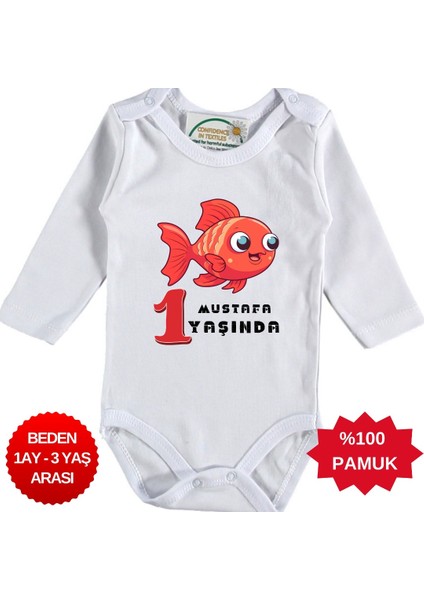 Yaşında Yazılı Kişiye Özel Bebek Zıbın