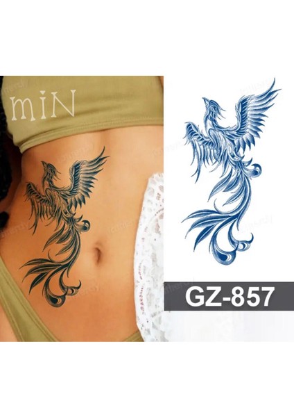 1 Aylık Gerçekci Ankakuşu Geçici Dövme Tattoo Su Geçirmez