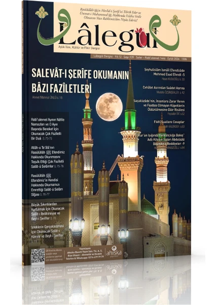 Lalegül Dergisi 139. Sayı Eylül 2024