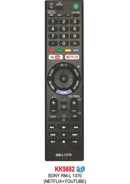 Rm-L 1370 (Netflıx+Youtube) LCD Kumanda