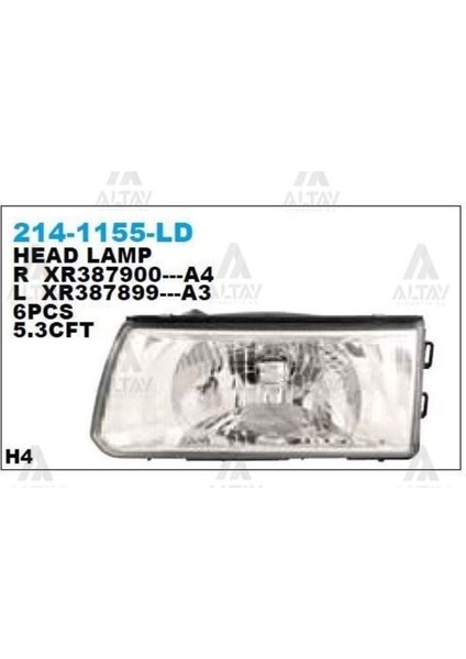 2141155RLDE 2141155RLDE Ön Far Sağ-(Mitsubishi: L300 01-)