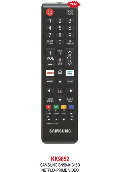 Amsung BN59-01315D Netflıx-Prıme Video LCD Kumanda