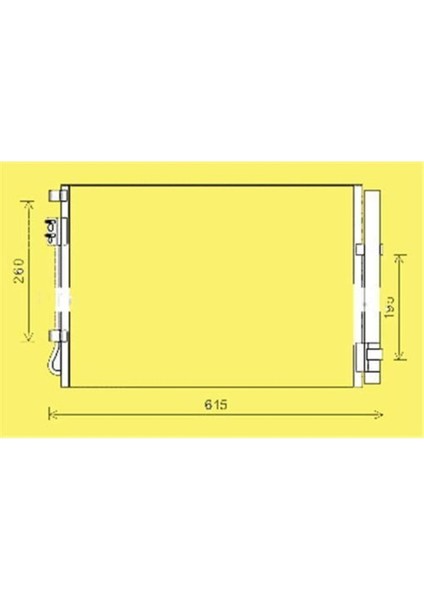 CHY976012 CHY976012 Klima Kondenseri Accent Blue 1.4i 11 Rio Iıı 1.25 Cvvt-1.4 Cvvt 11 553X369X12