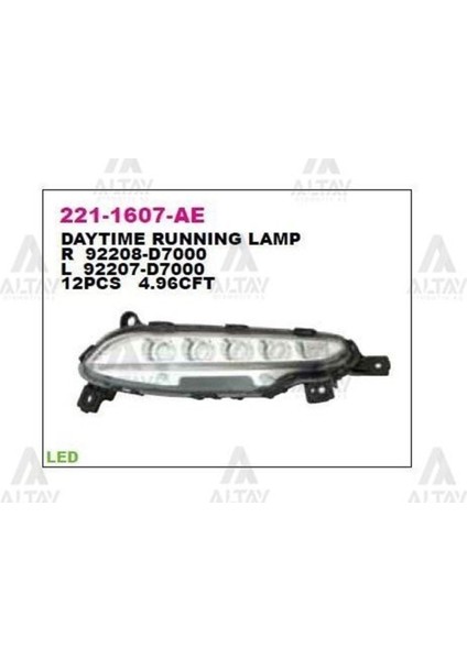 2211607RAE 2211607RAE Gündüz Sürüş Lambası Sağ Hyundai Tucson 15-