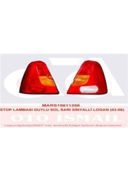 611256 Stop Lambası Sol Logan 03-07 Duylu Sarı Sınyallı