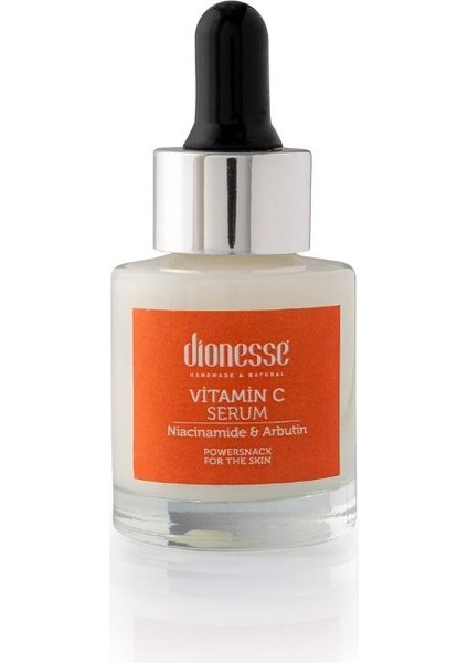 Aydınlatıcı Cilt Tonu Eşitleyici %100 Doğal Vitamin C Serum 20ml