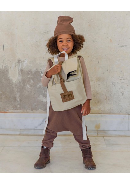 Doğal Jaglon Detaylara Sahip Sırt Çantası