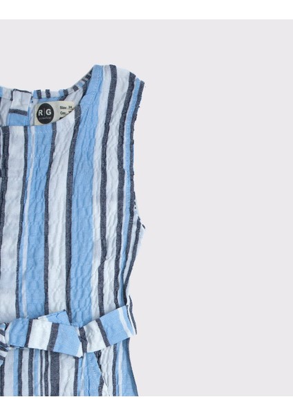 Desenli Kuşaklı Keten Çocuk Tulum fiyatları