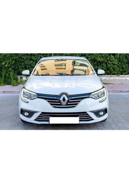 Ebal Oto Renault Megane 4 Krom Ön Panjur+Ön Tampon Çıtası Set 2016-2020 Model Arası Uyumlu P.çelik