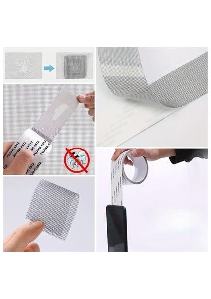 Güçlü Yapışkanlı Pencere Tamir Bandı, Böcek Önleyici Yama Bandı 2 mt x 5 cm