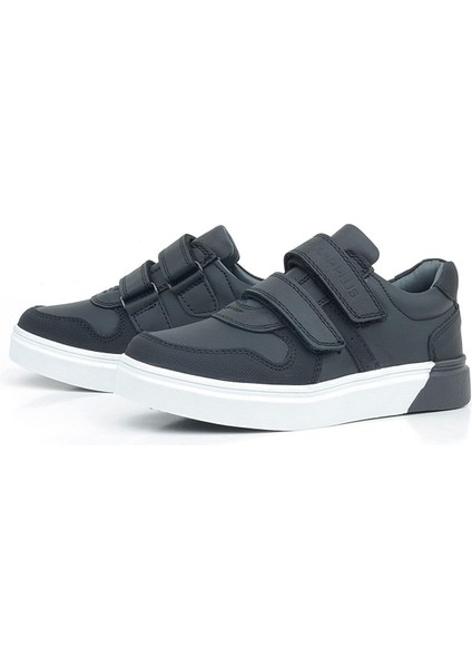 Hakiki Deri Siyah Beyaz Cırtlı Erkek Çocuk Sneaker fırsatları