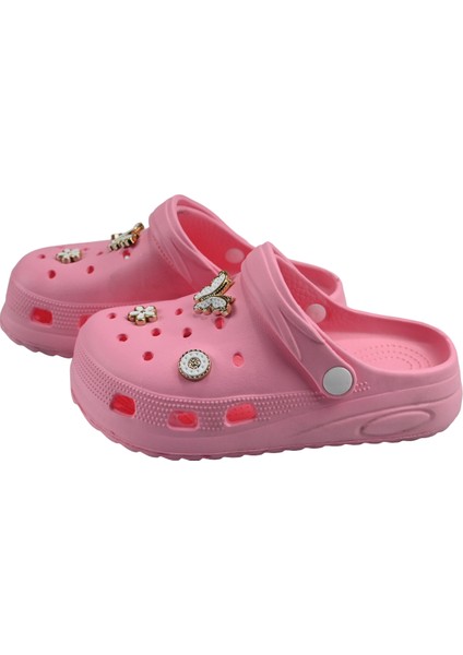 Taşlı Süslü Kelebekli Hafif Rahat Sandalet Çocuk Crocs Terlik modelleri