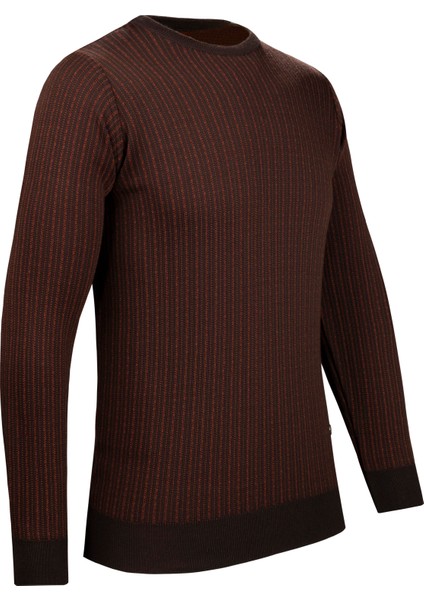 Erkek Sıfır Yaka Triko Kazak Desenli Kol ve Bel Lastikli Çelik Örgü Klasik Kalıp - 5004C fiyatları