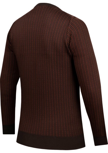 Erkek Sıfır Yaka Triko Kazak Desenli Kol ve Bel Lastikli Çelik Örgü Klasik Kalıp - 5004C fırsatları