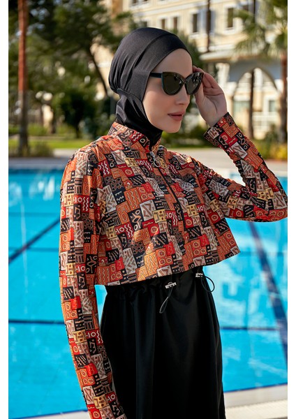 Remsa Paraşüt Önü Kapaklı Tam Kapalı Tesettür Mayo R110 Sembol