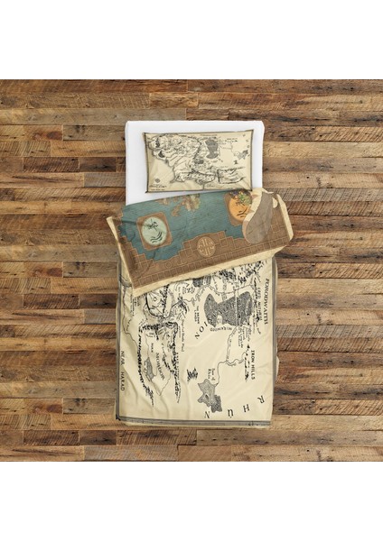 Avatar The Last Airbender Map & The Lord Of The Rings Çift Taraflı Nevresim Takımı - 200 cm x 220 cm