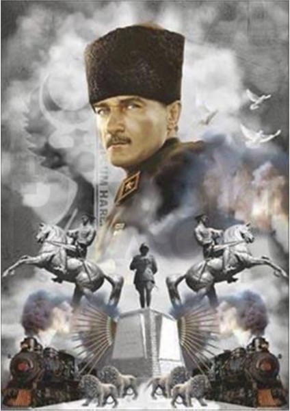 Atatürk PixArt Sanat Elmas Mozaik Tablo Diamond Türkiye 42*60