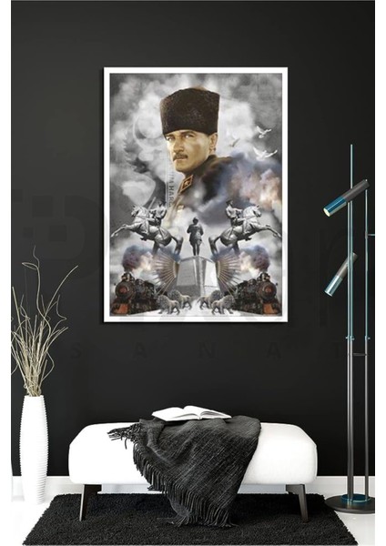 Atatürk PixArt Sanat Elmas Mozaik Tablo Diamond Türkiye 42*60