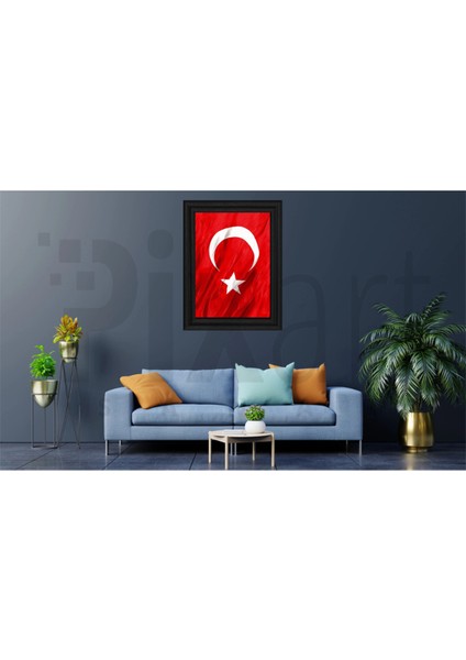 Türk Bayrağı PixArt Sanat Elmas Mozaik Tablo Diamond Türkiye 40*60