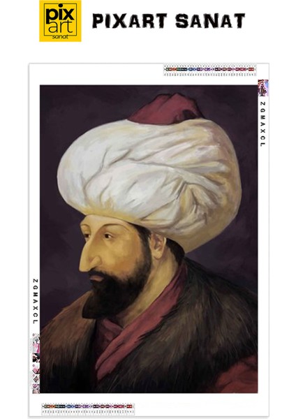 Fatih Sultan Mehmet PixArt Sanat Elmas Mozaik Diamond Türkiye 45*60