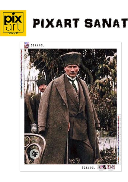 Atatürk PixArt Sanat Elmas Mozaik Tablo Diamond Türkiye 45*55 fırsatları