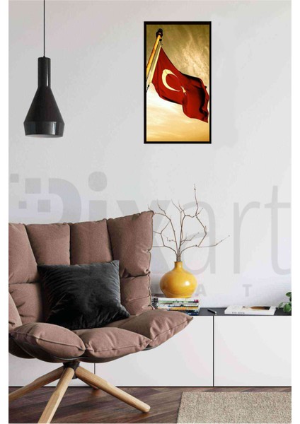 Dalgalanan Türk Bayrağı PixArt Sanat Elmas Mozaik Diamond Türkiye 40*60