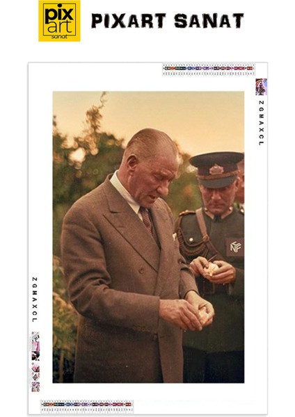 Atatürk Portakal Bahçesinde PixArt Sanat Elmas Mozaik Diamond Türkiye 40*60