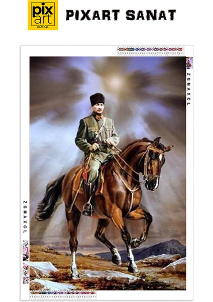 Atatürk PixArt Sanat Elmas Mozaik Tablo Diamond Türkiye 36*54 fırsatları