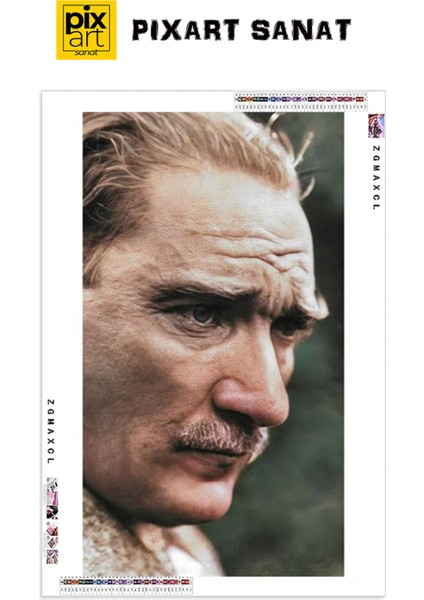 Gazi Atatürk PixArt Sanat Elmas Mozaik Diamond Türkiye 40*60