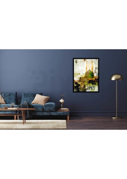 Eskitme Tarz Mescid-I Nebevi Sanat Pixart Sanat Elmas Mozaik Tablo Diamond Türkiye 53*74 fiyatları