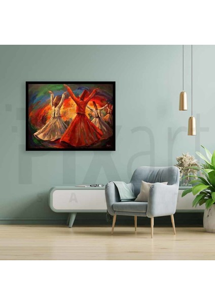 Rengarenk Semazenler Pixart Sanat Elmas Mozaik Tablo Diamond Türkiye 66*51 fiyatları