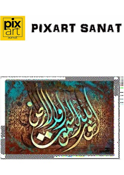 Nur Suresi 35.ayet Elmas Mozaik Tablo Pixart Sanat 77*50