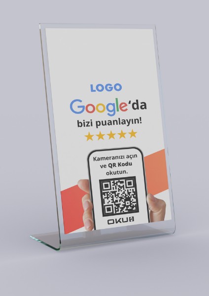 [L Stand] Google Yorum Kartı Google Harita Qr Destekli