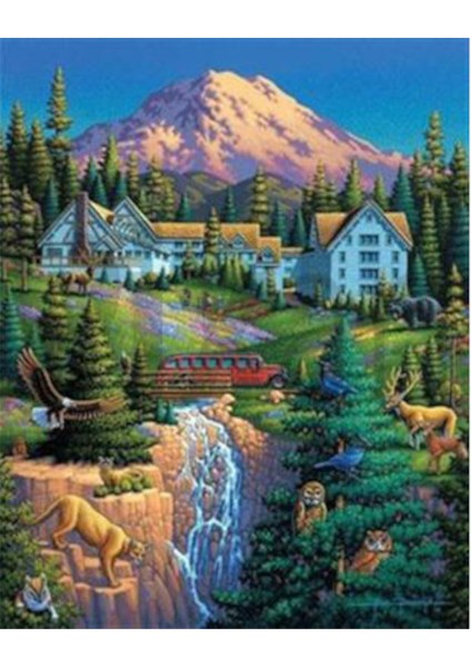 Doğa Içindeki Huzurlu Köy Pixart Sanat 58 x 74 cm