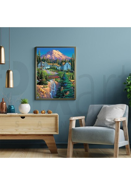 Doğa Içindeki Huzurlu Köy Pixart Sanat 58 x 74 cm fiyatları