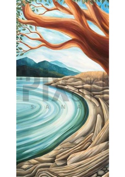 Natural Doğa Pixart Sanat Elmas Mozaik Tablo Diamond Türkiye 25 x 51 cm