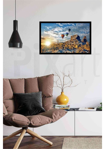 Kapadokya Manzarası Pixart Sanat Elmas Mozaik Tablo Diamond Türkiye 79 x 51 cm modelleri