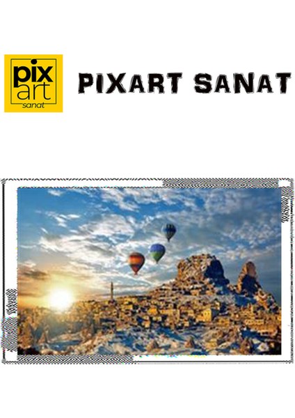 Kapadokya Manzarası Pixart Sanat Elmas Mozaik Tablo Diamond Türkiye 79 x 51 cm fırsatları