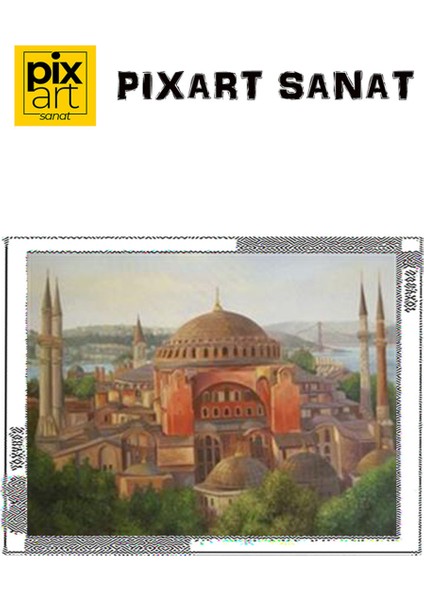 Ayasofya Camii Pixart Sanat Elmas Mozaik Tablo Diamond Türkiye 70 x 55 cm