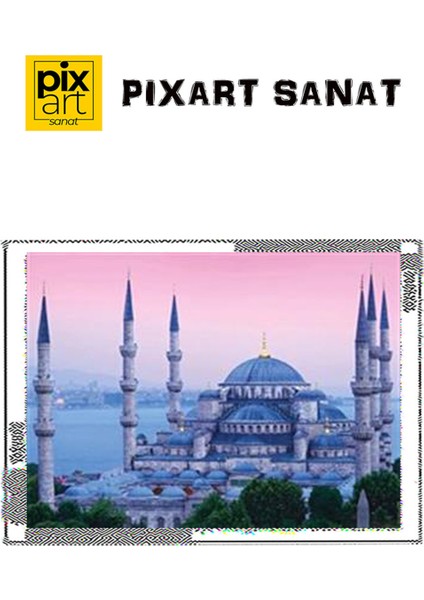 Istanbul Camii Pixart Sanat Elmas Mozaik Tablo Diamond Türkiye 74 x 56 cm fırsatları