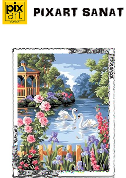 Kuğular Pixart Sanat Elmas Mozaik Tablo Diamond Türkiye 40 x 50 cm fırsatları