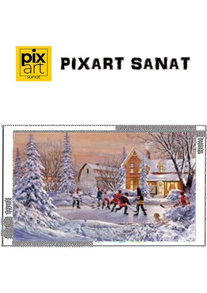Buz Hokeyi Pixart Sanat Elmas Mozaik Tablo Diamond Türkiye 84 x 51 cm fırsatları